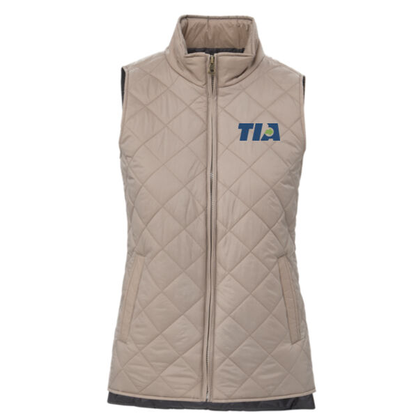   - Women's Vintage Diamond Quilted Vest Thumbnail