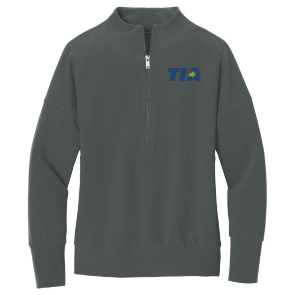   - Women's Linear Texture 1/4 Zip Thumbnail