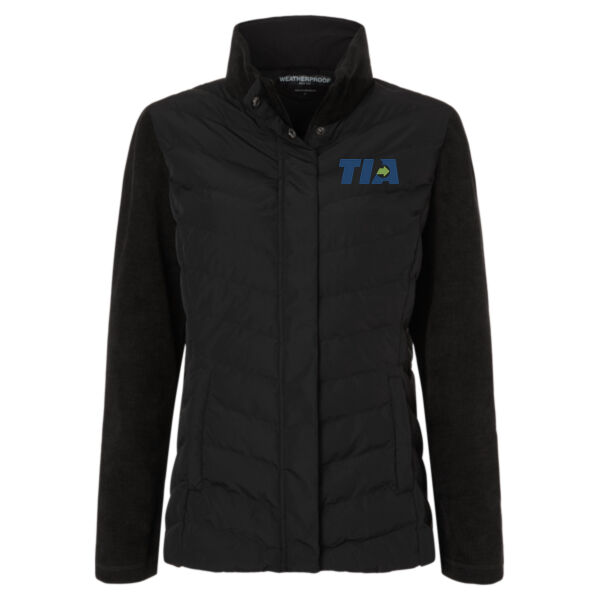   - Women's Mixed Media Chevron Jacket Thumbnail